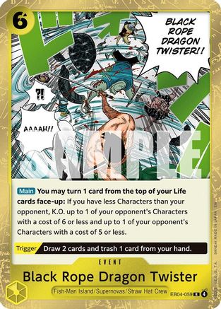 Black Rope Dragon Twister (EB04-059) [Adventure on Kami's Island] Foil One Piece Single Bandai