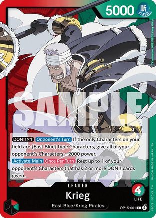 Krieg (OP15-001) (OP15-001) [Adventure on Kami's Island] One Piece Single Bandai