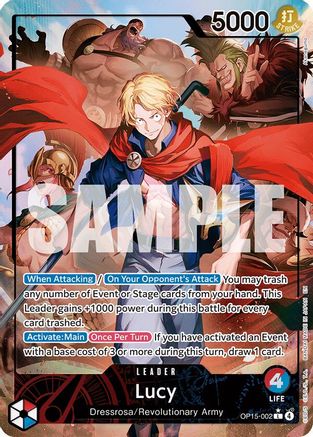 Lucy (Alternate Art) (OP15-002) [Adventure on Kami's Island] Foil One Piece Single Bandai