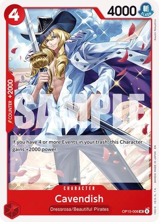 Cavendish (OP15-006) [Adventure on Kami's Island] One Piece Single Bandai