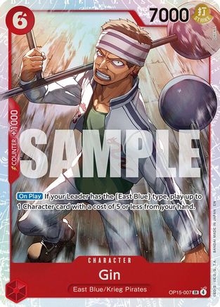 Gin (OP15-007) [Adventure on Kami's Island] Foil One Piece Single Bandai