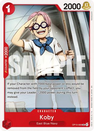Koby (OP15-009) (OP15-009) [Adventure on Kami's Island] One Piece Single Bandai
