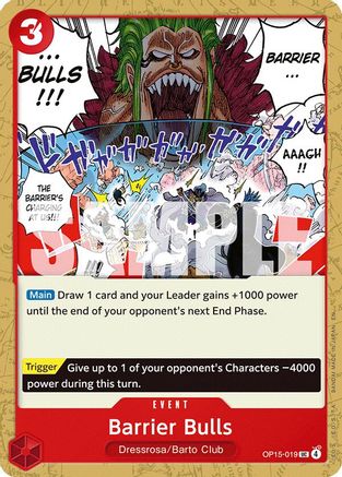Barrier Bulls (OP15-019) [Adventure on Kami's Island] One Piece Single Bandai