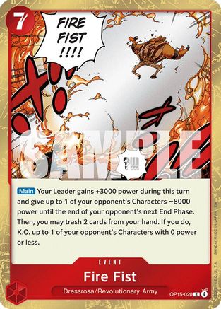 Fire Fist (OP15-020) [Adventure on Kami's Island] Foil One Piece Single Bandai