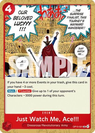 Just Watch Me, Ace!!! (OP15-021) [Adventure on Kami's Island] One Piece Single Bandai