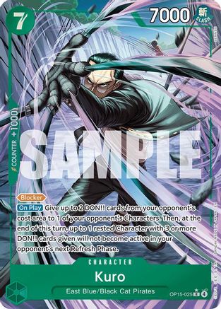 Kuro (Alternate Art) (OP15-025) [Adventure on Kami's Island] Foil One Piece Single Bandai