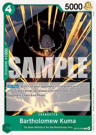 Bartholomew Kuma (OP15-029) (OP15-029) [Adventure on Kami's Island] One Piece Single Bandai