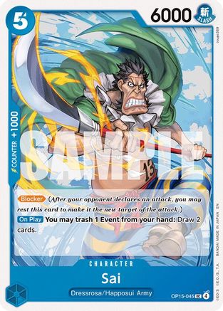 Sai (OP15-045) [Adventure on Kami's Island] One Piece Single Bandai