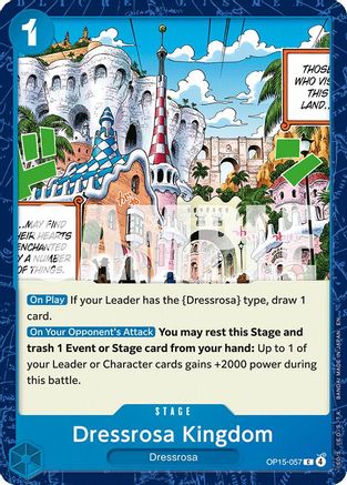 Dressrosa Kingdom (OP15-057) [Adventure on Kami's Island] One Piece Single Bandai