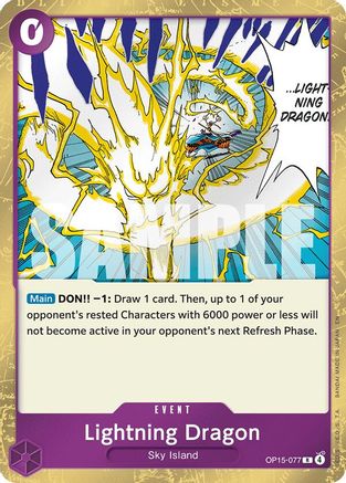 Lightning Dragon (OP15-077) [Adventure on Kami's Island] Foil One Piece Single Bandai