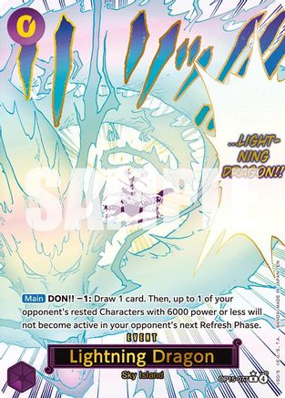 Lightning Dragon (Alternate Art) (OP15-077) [Adventure on Kami's Island] Foil One Piece Single Bandai