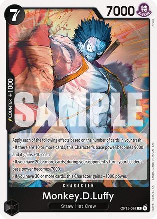 Monkey.D.Luffy (OP15-092) (OP15-092) [Adventure on Kami's Island] Foil One Piece Single Bandai