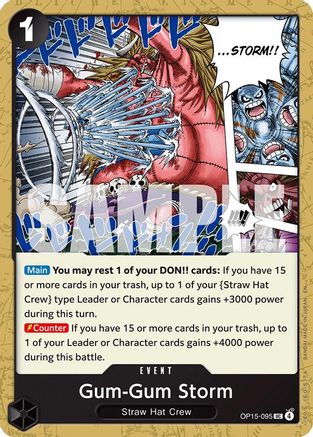 Gum-Gum Storm (OP15-095) [Adventure on Kami's Island] One Piece Single Bandai