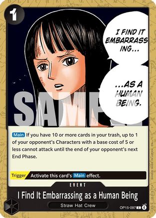 I Find It Embarrassing as a Human Being (OP15-097) [Adventure on Kami's Island] One Piece Single Bandai