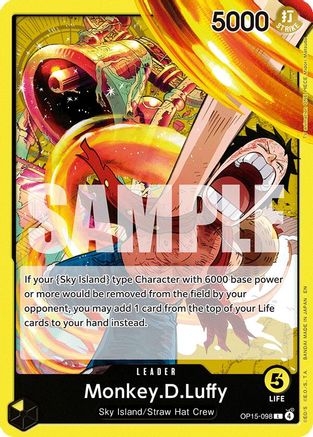 Monkey.D.Luffy (OP15-098) (OP15-098) [Adventure on Kami's Island] One Piece Single Bandai