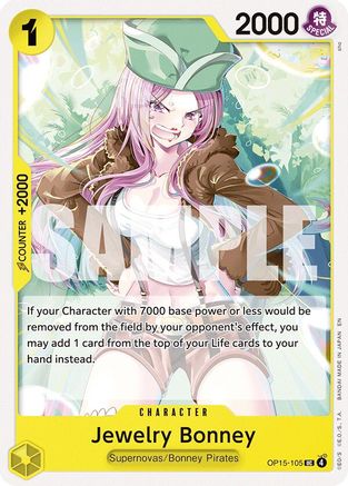 Jewelry Bonney (OP15-105) (OP15-105) [Adventure on Kami's Island] One Piece Single Bandai