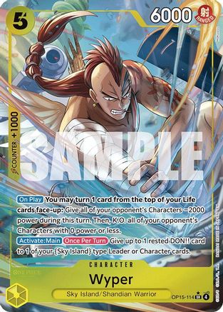 Wyper (Alternate Art) (OP15-114) [Adventure on Kami's Island] Foil One Piece Single Bandai