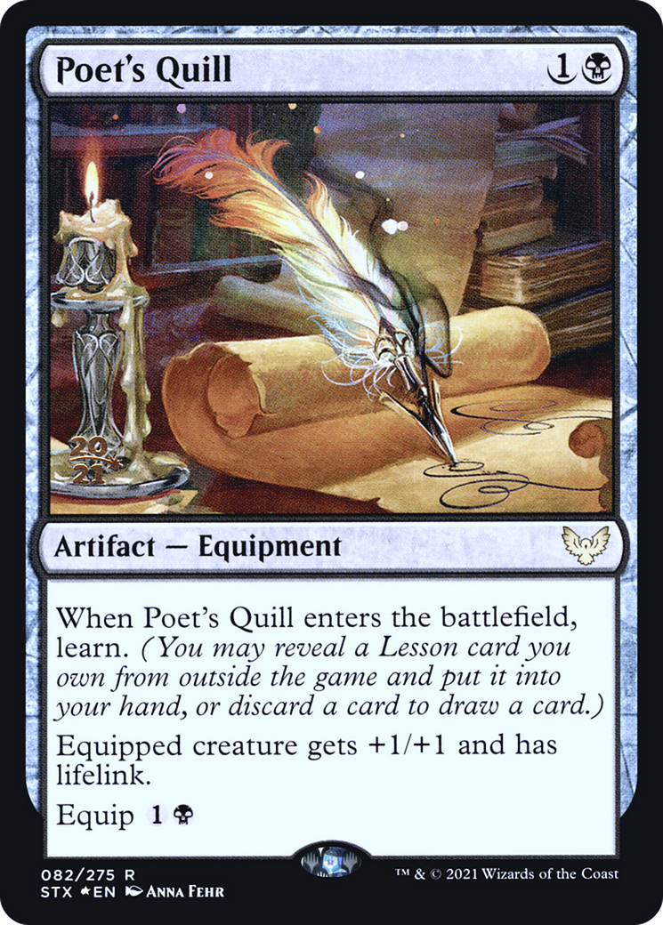Poet's Quill (PRE-082) [Strixhaven: School of Mages Promos] Foil MTG Single Wizards of the Coast