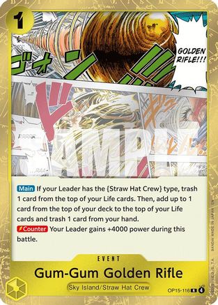 Gum-Gum Golden Rifle (OP15-16) [Adventure on Kami's Island] Foil One Piece Single Bandai