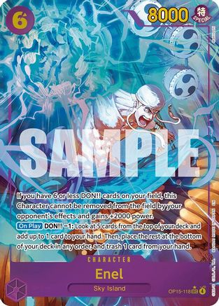 Enel (OP15-118) (Alternate Art) (OP15-118) [Adventure on Kami's Island] Foil One Piece Single Bandai