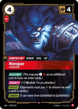 Rengar - Unseen (024/219) [Unleashed] Foil Riftbound Singles Riot Games