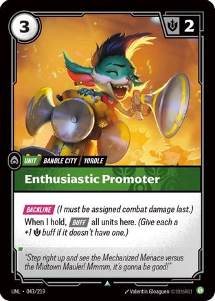 Enthusiastic Promoter (043/219) [Unleashed] Foil Riftbound Singles Riot Games
