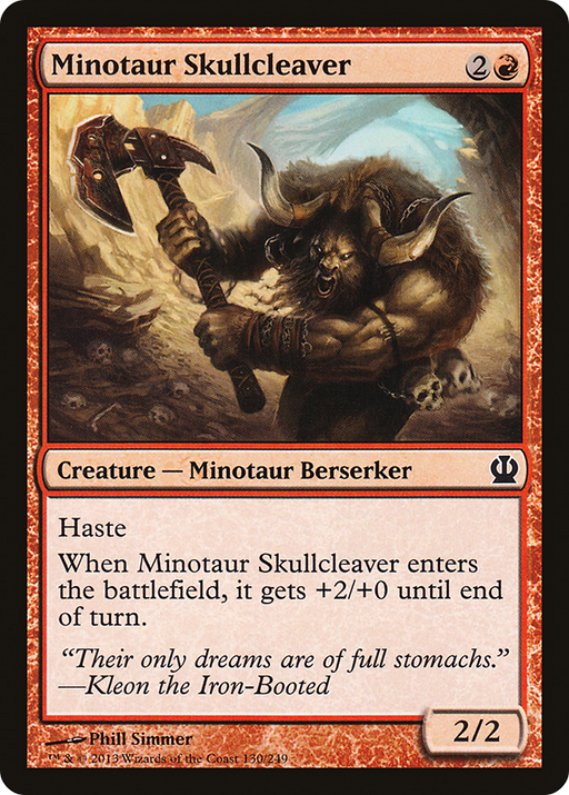 Minotaur Skullcleaver (THS-130) [Theros] MTG Single Wizards of the Coast