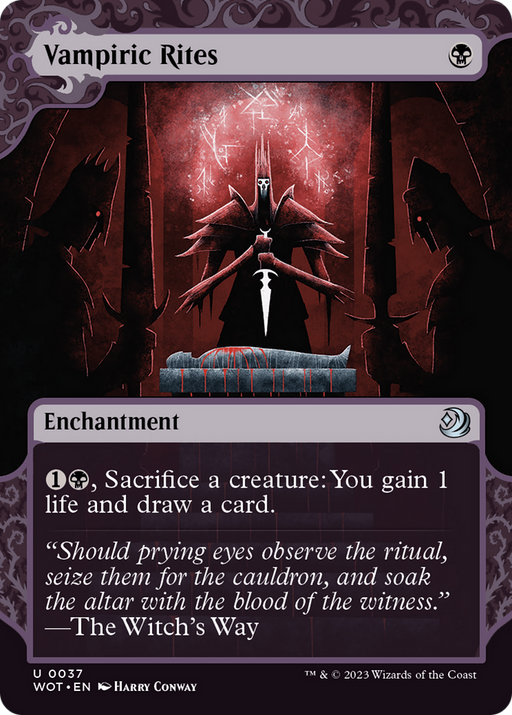 Vampiric Rites (WOT-037) [Wilds of Eldraine: Enchanting Tales] (Showcase) (Borderless) Foil MTG Single Wizards of the Coast