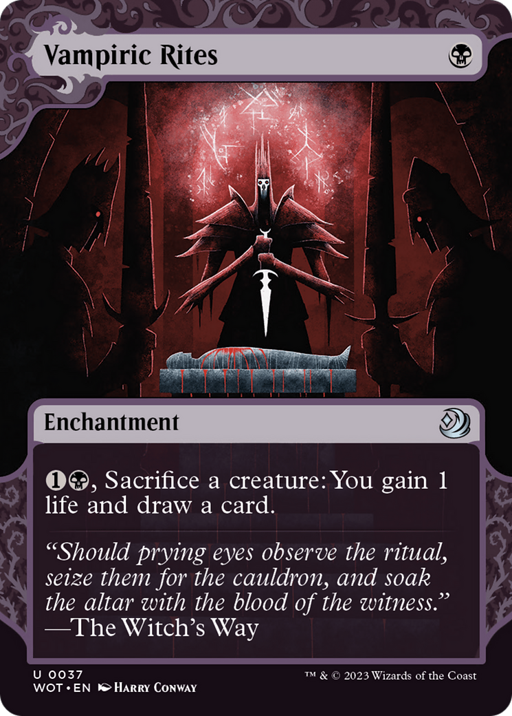 Vampiric Rites (WOT-037) [Wilds of Eldraine: Enchanting Tales] (Showcase) (Borderless) MTG Single Wizards of the Coast
