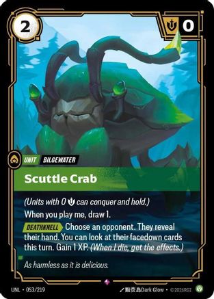 Scuttle Crab (053/219) [Unleashed] Foil Riftbound Singles Riot Games