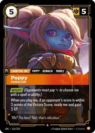 Poppy - Paragon (116/219) [Unleashed] Foil Riftbound Singles Riot Games
