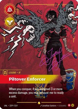 Vi - Piltover Enforcer (Signature) (225*/219) [Unleashed] Foil Riftbound Singles Riot Games