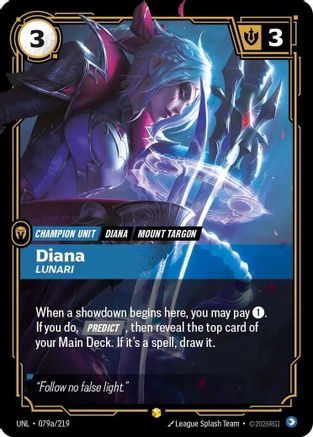 Diana - Lunari (Alternate Art) (079a/219) [Unleashed] Foil Riftbound Singles Riot Games