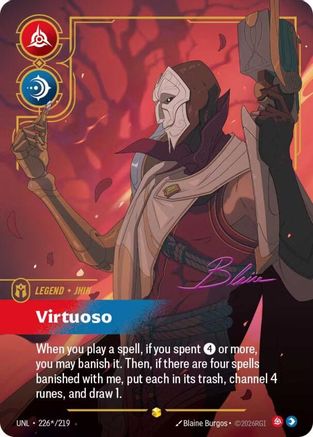 Jhin - Virtuoso (Signature) (226*/219) [Unleashed] Foil Riftbound Singles Riot Games