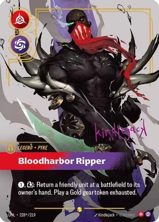 Pyke - Bloodharbor Ripper (Signature) (228*/219) [Unleashed] Foil Riftbound Singles Riot Games