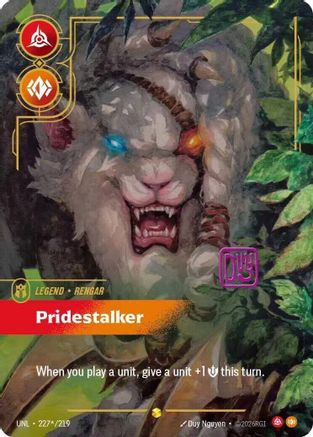 Rengar - Pridestalker (Signature) (227*/219) [Unleashed] Foil Riftbound Singles Riot Games