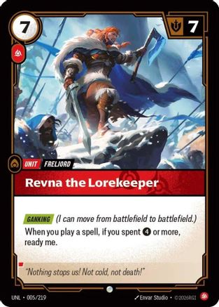 Revna the Lorekeeper (005/219) [Unleashed] Riftbound Singles Riot Games