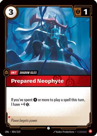 Prepared Neophyte (004/219) [Unleashed] Foil Riftbound Singles Riot Games