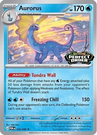 Aurorus (Perfect Order Stamped) (24) Holofoil [Misc: Cards & Products] Pokemon Single Pokémon