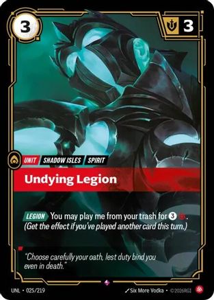 Undying Legion (025/219) [Unleashed] Foil Riftbound Singles Riot Games