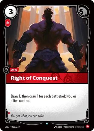 Right of Conquest (015/219) [Unleashed] Riftbound Singles Riot Games