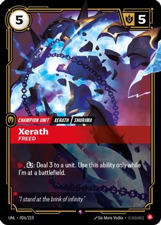 Xerath - Freed (026/219) [Unleashed] Foil Riftbound Singles Riot Games