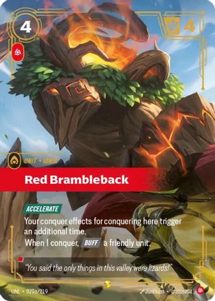 Red Brambleback (Alternate Art) (029a/219) [Unleashed] Foil Riftbound Singles Riot Games