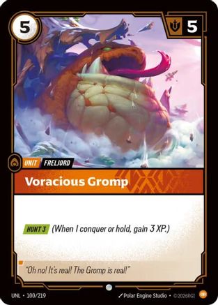 Voracious Gromp (100/219) [Unleashed] Foil Riftbound Singles Riot Games