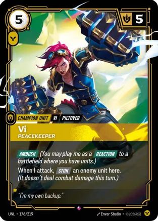 Vi - Peacekeeper (176/219) [Unleashed] Foil Riftbound Singles Riot Games