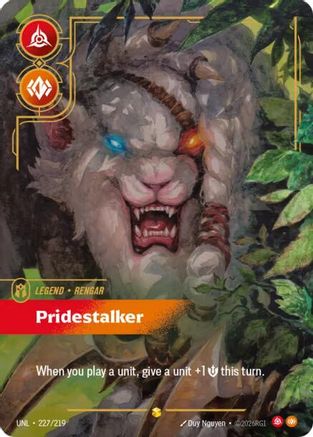 Rengar - Pridestalker (Overnumbered) (227/219) [Unleashed] Foil Riftbound Singles Riot Games