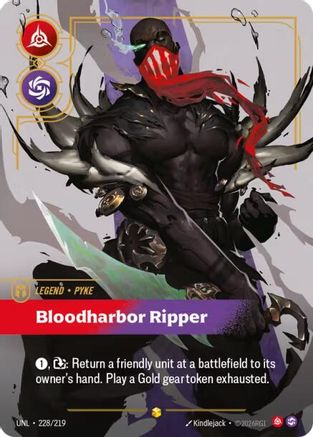Pyke - Bloodharbor Ripper (Overnumbered) (228/219) [Unleashed] Foil Riftbound Singles Riot Games