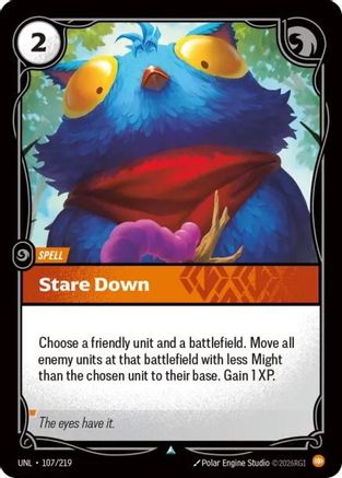 Stare Down (107/219) [Unleashed] Foil Riftbound Singles Riot Games