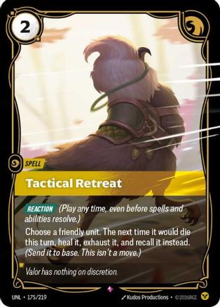 Tactical Retreat (175/219) [Unleashed] Foil Riftbound Singles Riot Games