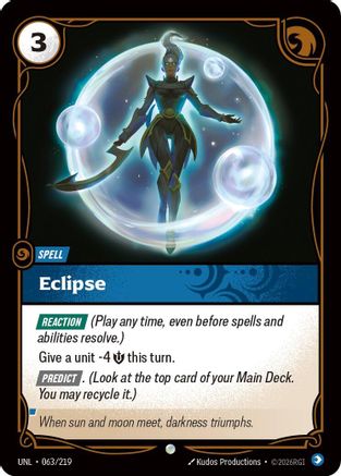 Eclipse (063/219) [Unleashed] Riftbound Singles Riot Games